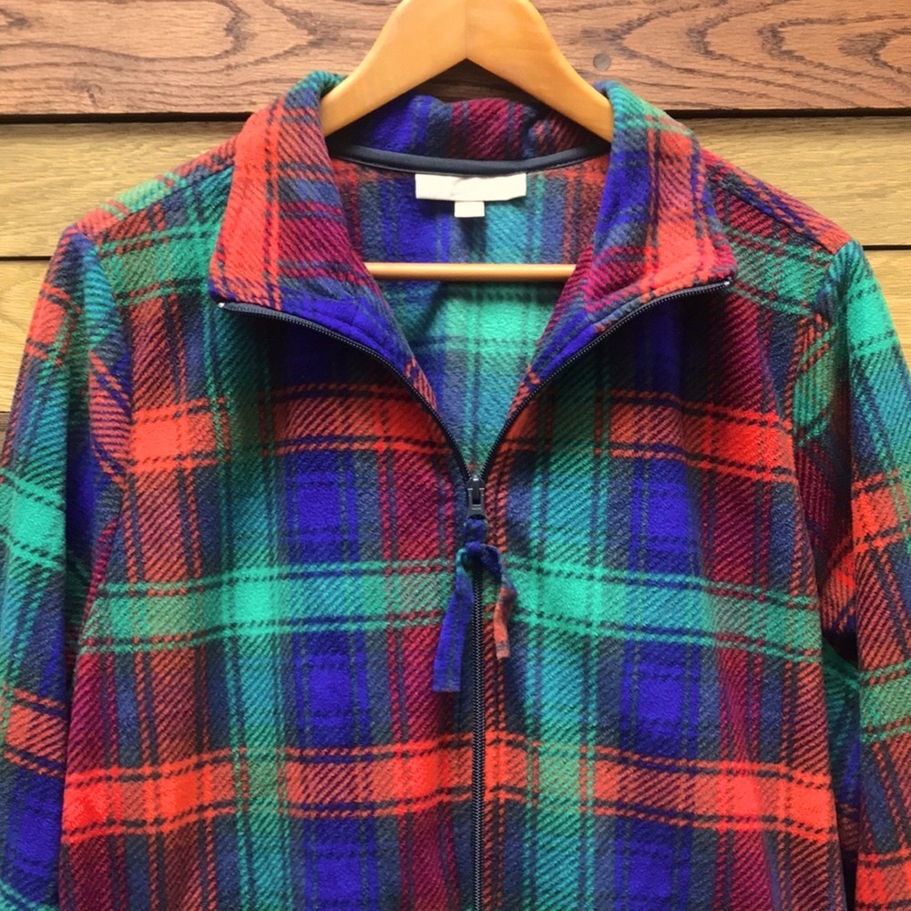 Plaid Fleece Full-zip Jacket, Woman Within